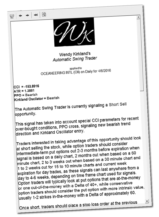 Swing trade options newsletter