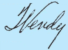 Wendy's signature